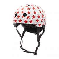 Велосипедний шолом Trybike Coconut 44 51 см білий з червоними зірочками (COCO 4XS) EHA