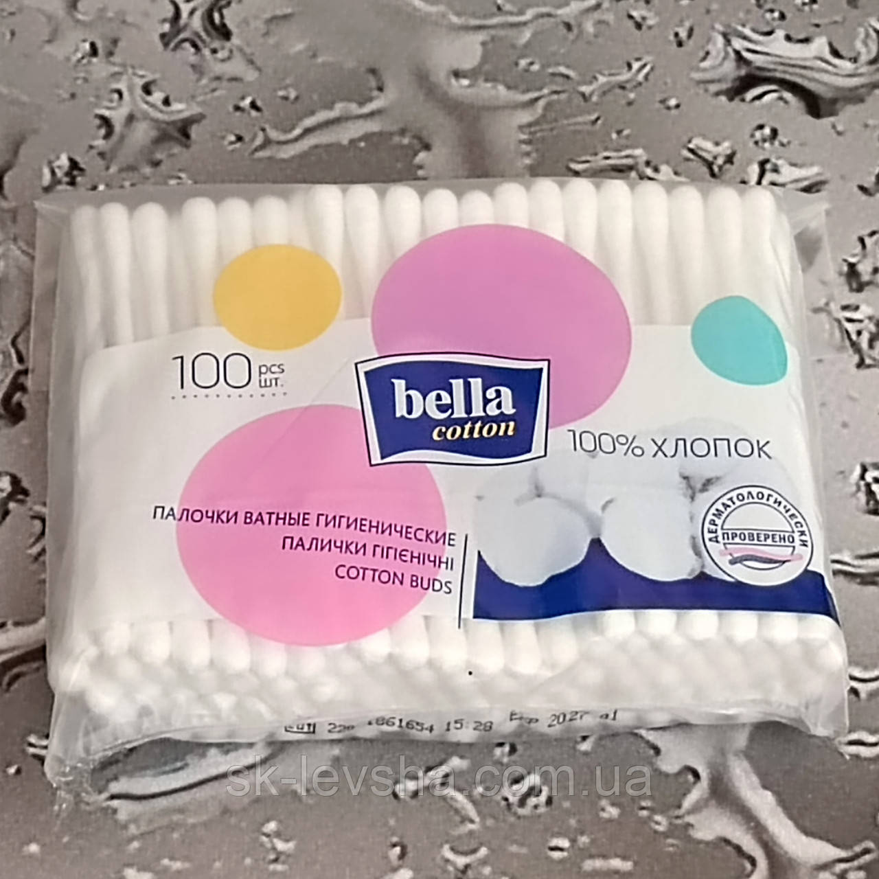Ватні палички Вella 100 шт. в м’якій упаковці 80±5 мм.