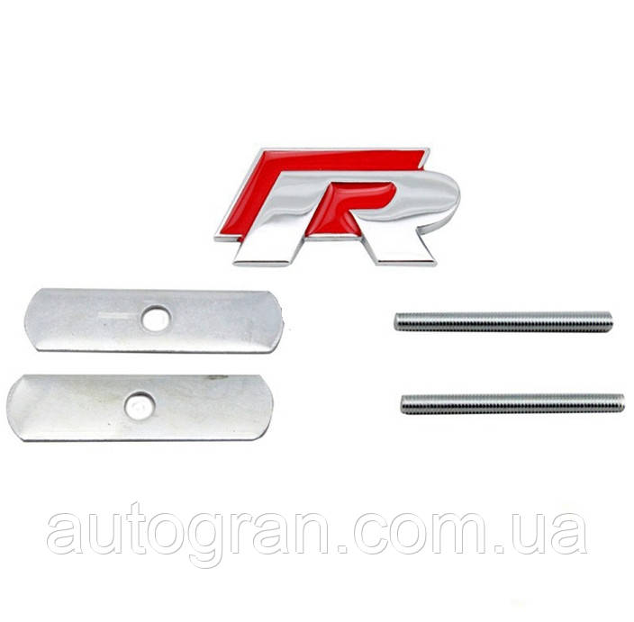 Емблема решітки радіатора VW Volkswagen R-line Rline червона