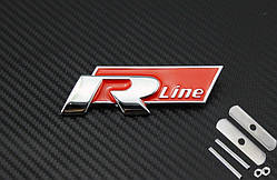 Емблема решітки радіатора VW Volkswagen R-line Rline червона