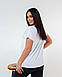 Модна жіноча футболка з принтом "Водуванчики", із зав'язками з боків, батал, фото 4