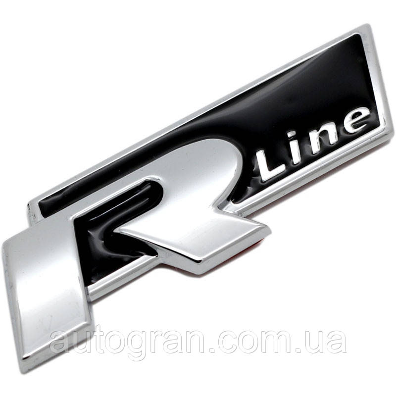 Емблема кузова VW Volkswagen R-line Rline чорна