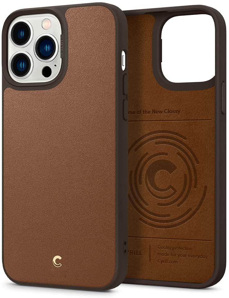Чохол Cyrill Leather Brick Saddle Brown для iPhone 13 Pro Max
