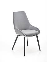 Серый стул K479 ткань бархат (Halmar)