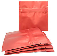 Пакет саше с зип замком 8 х 8 см 10 шт ЛОТ 5 уп металлизированный дой пак с замком zip красные