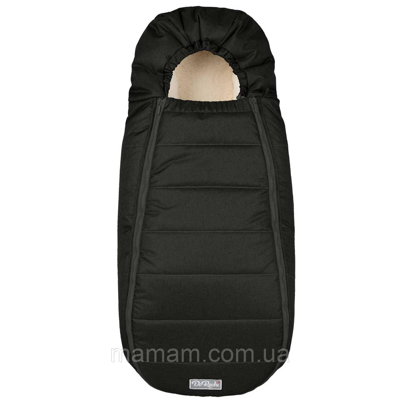 Конверт для новонароджених на овчині ДоРечі Baby XS Black, фото 1