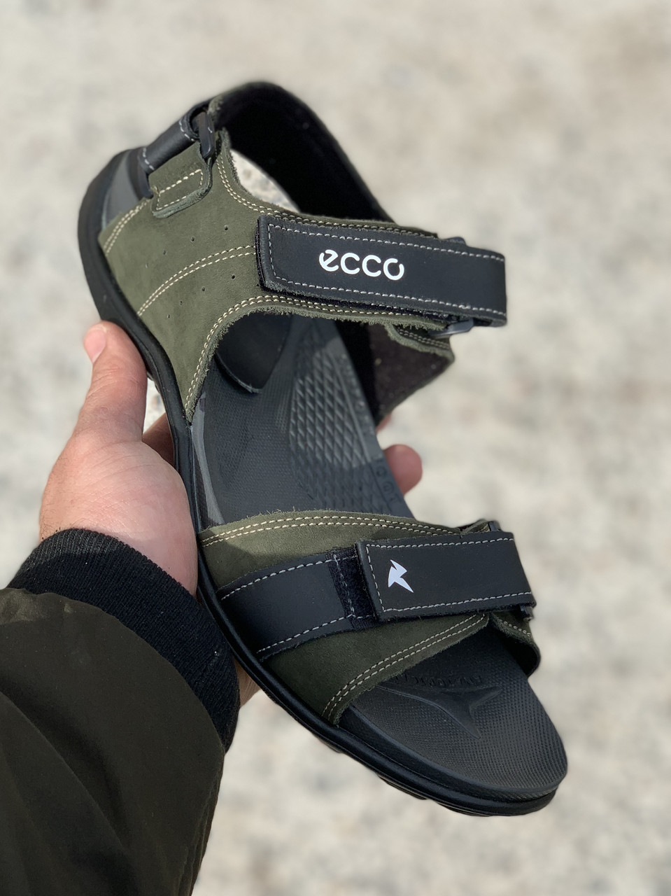 Дитячі підліткові сандалії хакі E-1, фото 1