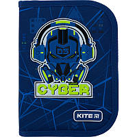 Пенал без наповнення "Cyber" 1 відділення, 2 закоти, Kite (K22-622-8)