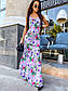 Квіткова сукня комбінація на тонких бретелях довжиною максі (р. 42-44) 63PL4098, фото 8