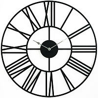 Большие настенные часы, часы лофт на стену, часы лофт настенные Cambridge Black B-033 70х70 см, часы настенные