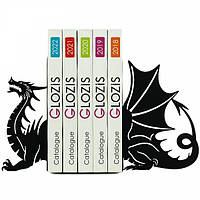 Держатель для книг, фиксатор для книг на полке Glozis Dragon G-048 30х20 см, запоминающийся подарок