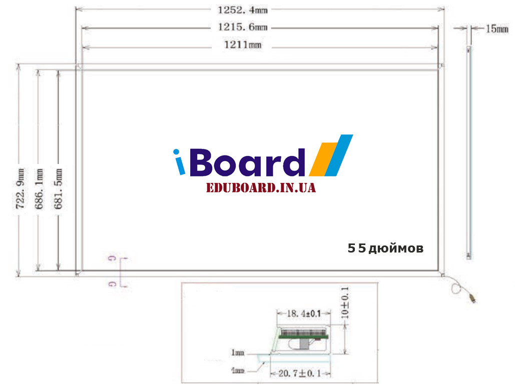 Купить Интерактивная сенсорная рамка для телевизора 55 дюймов iBoard ...