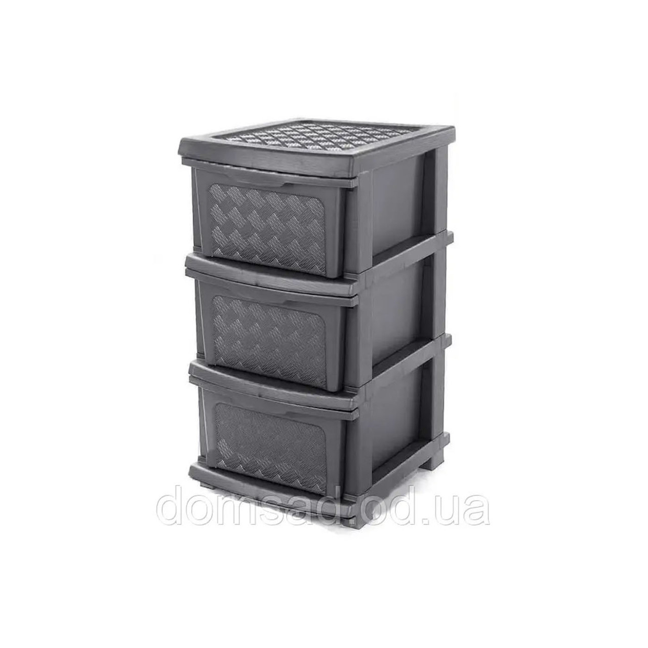 Комод R-Plastic "Компакт Плюс" 3 яруси 34*40*66см сірий