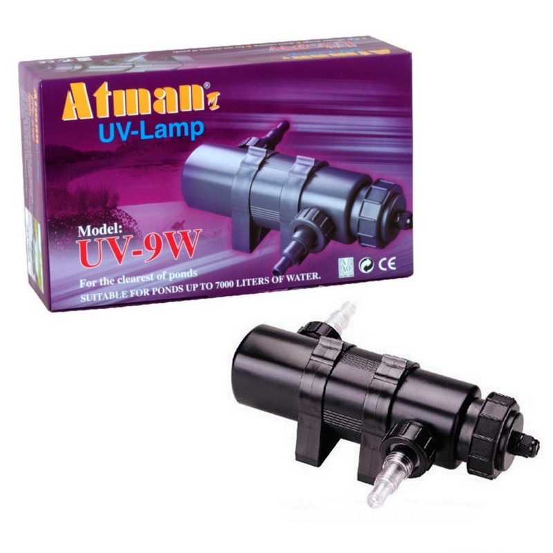 Стерилізатор для акваріума та ставка Atman UV-9W, фото 1