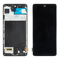 Дисплей SAMSUNG A515 Galaxy A51 (2019) (IPS) з чорним тачскрином з рамкою