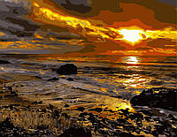 Картина по номерам VA-0309 Заход солнца на море, 40х50см. Strateg Картины раскраски по номерам 2022 в Украине
