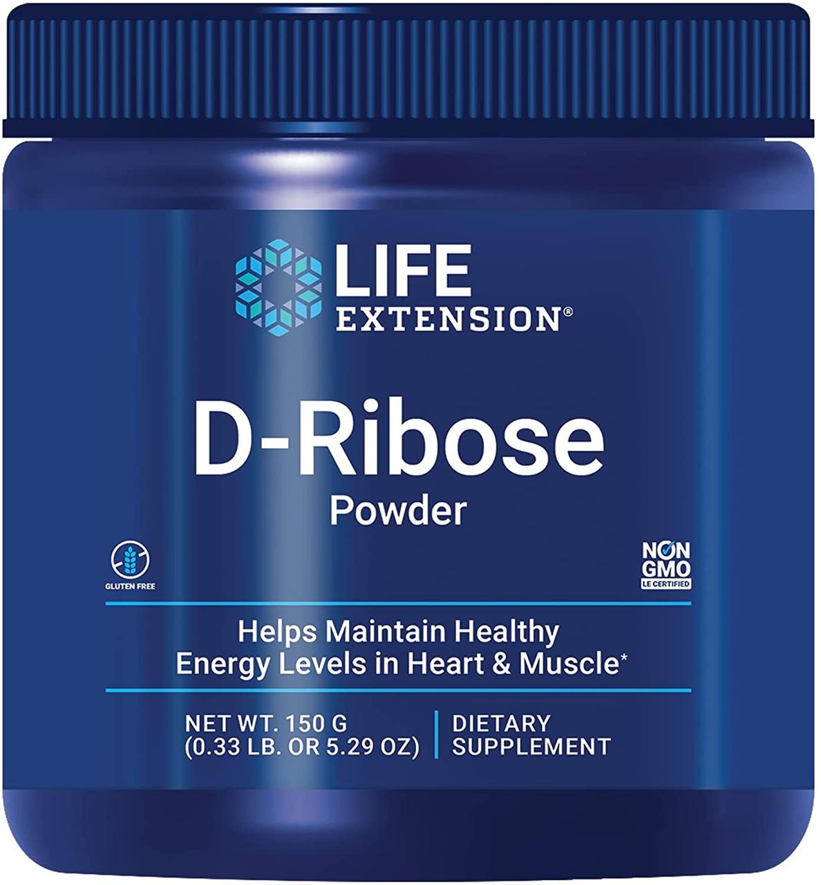 Life Extension D-Ribose Powder / Д-рибоза порошок для підтримки клітинної енергії 150 г