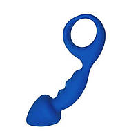 Анальна пробка Adrien Lastic Budy Blue із стимулюючою ніжкою, макс. діаметр 2,5 см