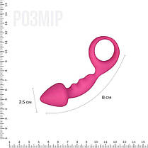 Анальна пробка Adrien Lastic Budy Pink із стимулюючою ніжкою, макс. діаметр 2,5 см, фото 5