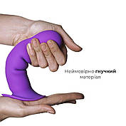 Дилдо з присоскою Adrien Lastic Hitsens 3 Purple, відмінно для страпона, діаметр 4,1см, довжина 18,2см, фото 3