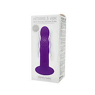 Дилдо з вібрацією Adrien Lastic Hitsens 3 Purple, відмінно для страпона, діаметр 4 см, довжина 18,2см, фото 2