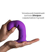 Дилдо з вібрацією Adrien Lastic Hitsens 3 Purple, відмінно для страпона, діаметр 4 см, довжина 18,2см, фото 3