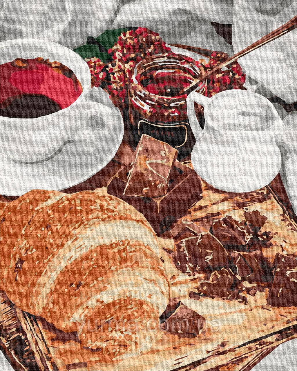 Картина за номерами KHO5573 Французский завтрак, 40x50см. Ideyka