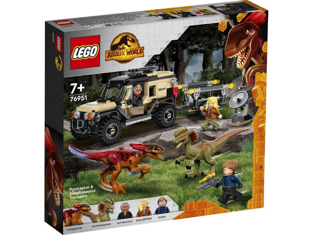 LEGO Jurassic World Перевезення пірораптора та дилофозавра 254 деталі (76951)