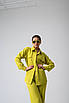 Стильний костюм із льону "427", розміри 44,46,48,50. лимон, фото 8