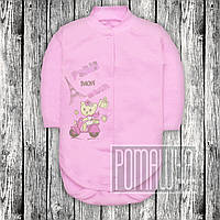 Дитячий р 86 9 10 11 12 міс бавовняний легкий боді з довгим рукавом на кнопках для малюків КУЛІР 3148 Рожевий