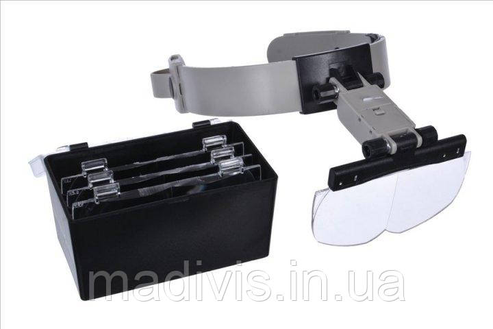 Бінокулярна лупа Magnifier MG81002 з led-підсвіткою (x1,2; х1,8; x2,5; х3,5), фото 1