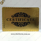 Позолочена банкнота 100 USD Gold Rush сертифікат, фото 4
