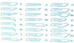 Леза для скальпеля №12,№11,№12D,№15C,№15 
(LUXSUTURES A.G.), LUSB12, Sterile Surgical Blade, Carbon Steel