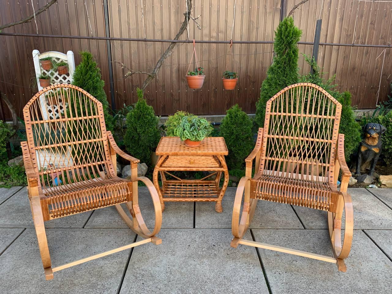 Кресло качалка из лозы плетеная | кресло-качалка для отдыха садовая для дачи