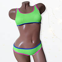 Купальник дитячий роздільний топ і плавки салатовий Розмір 128