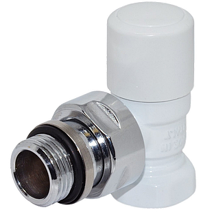 Кран відсікаючий кутовий FIRST 1/2" білий Carlo Poletti (art.V140410E)