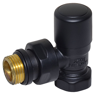 Кран відсікаючий кутовий FIRST 1/2" чорний Carlo Poletti (art.V140410EF)