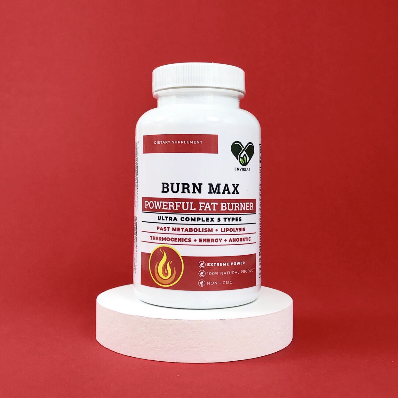 Потужний жироспалювач EN`VIE LAB комплексний 5 в 1 BURN MAX (100 кап.)