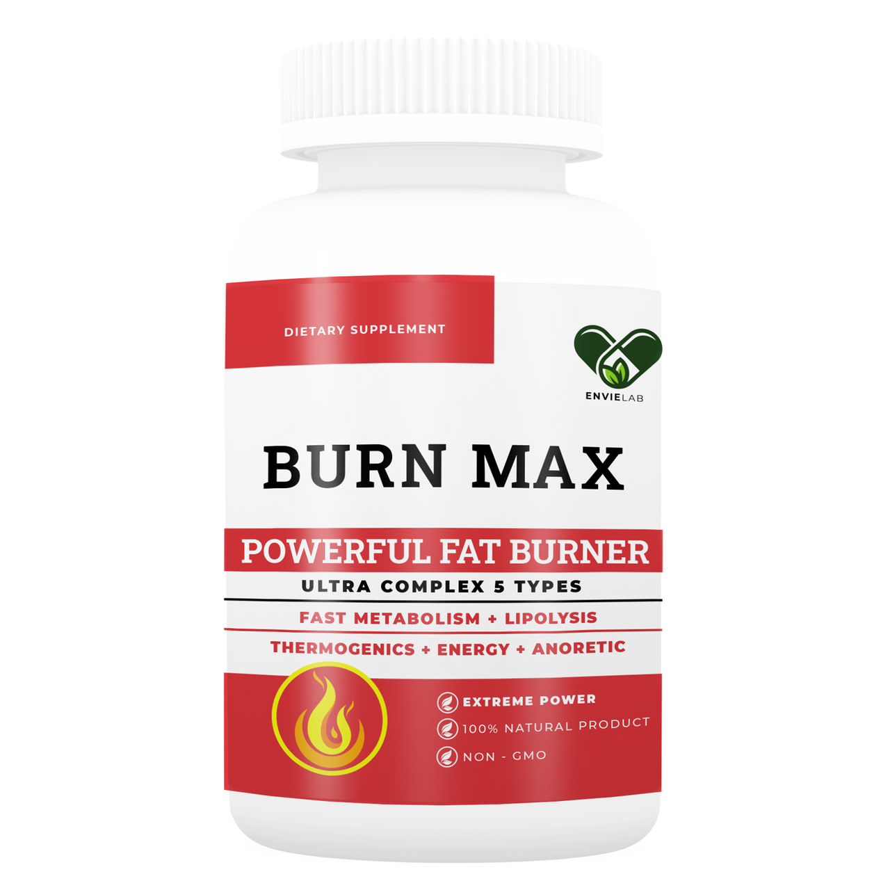 Потужний Жироспалювач BURN MAX Premium для швидкого зниження ваги (100 капсул) EN`VIE LAB