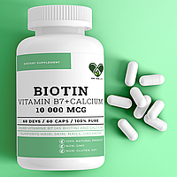 Биотин для волос 10 000 мкг. PREMIUM с кальцием (Biotin 10 000 mcg.) EN`VIE LAB 60 капсул