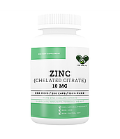 Zinc Zitrate Chelated 10 мг. Premium (100 капсул) Цинк Хелат Цитрат в капсулах / таблетках EN`VIE LAB 200