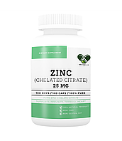 Zinc Zitrate Chelated 25 мг. Premium (100 капсул) Цинк Хелат Цитрат в капсулах / таблетках EN`VIE LAB