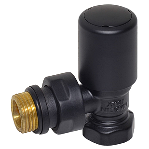 Кран радіаторний кутовий First 1/2" чорний Carlo Poletti (art.V140310EF)