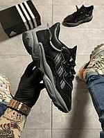 Мужские кроссовки Adidas Ozweego Black Gray, мужские кроссовки адидас озвиго