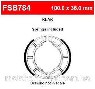 Мотоколодки барабанні FSB784 для SUZUKI INTRUDER, MARAUDER, KING QUAD