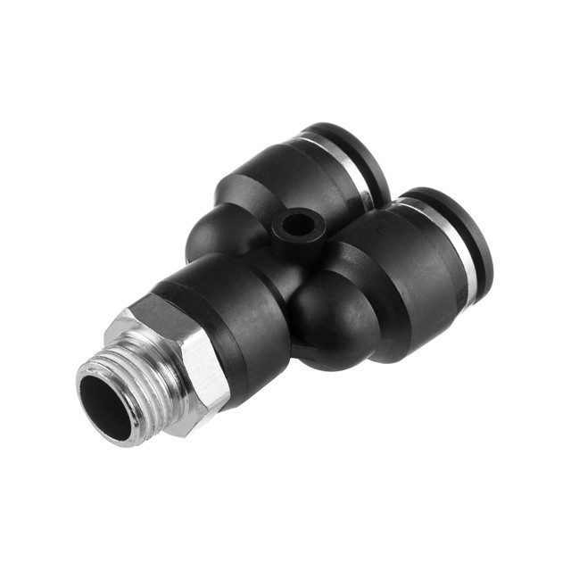 Цангове з'єднання Y-подібне для поліуретанових та ін. шлангів 10*10 мм, 1/4" нар. різь INTERTOOL PT-2378, фото 1