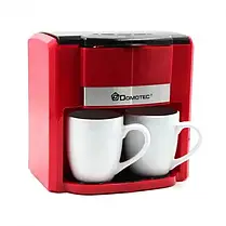Кавоварка DOMOTEC MS-0705 Червона (500 Вт, 2 кер. чашки по 150 мл), фото 5