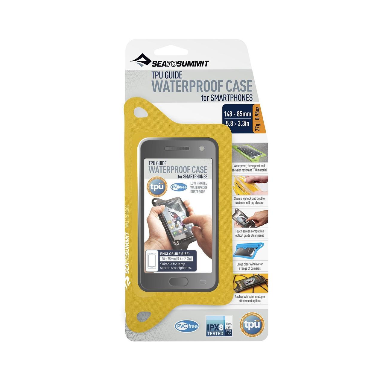 Гермочехол для телефону TPU Guide W/P Case for Smartphones Yellow, 13 х 7 см від Sea to Summit (STS ACTPUSMARTPHYW)