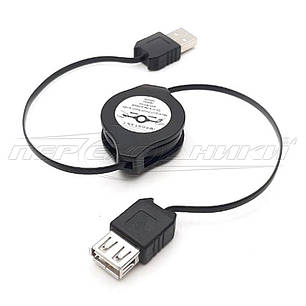 Кабель подовжувач USB 2.0 AM — AF, 1 м (рулетка), фото 1