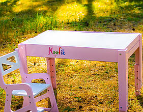Світловий стіл — пісочниця Noofik "Стандарт" з однією кишенею, рожевий 53*78 см